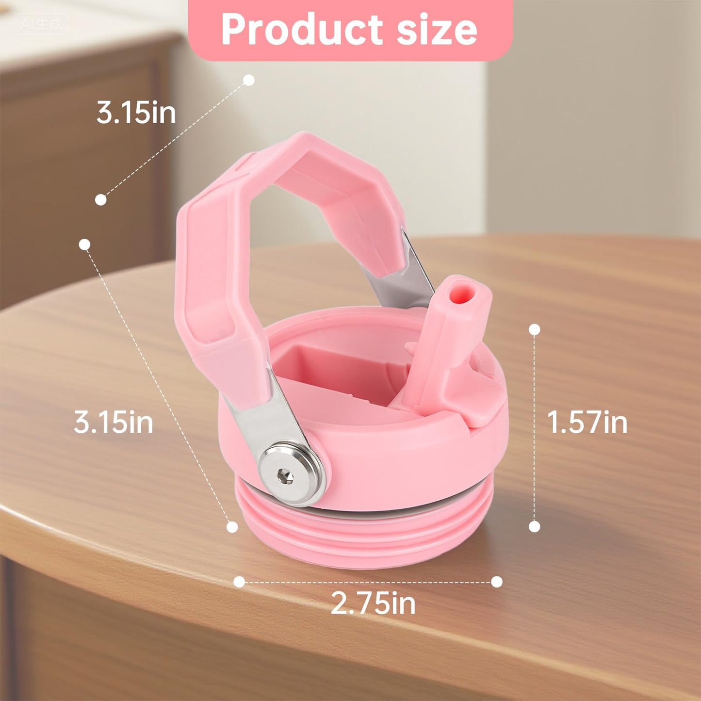 2 PCS Replacement Lid for Stanley IceFlow Flip Straw 2.0, Compatible with Stanley 24/16 oz, 2 PCS Spill Proof Lid Accessories Fit, BPA-Free (Pink)