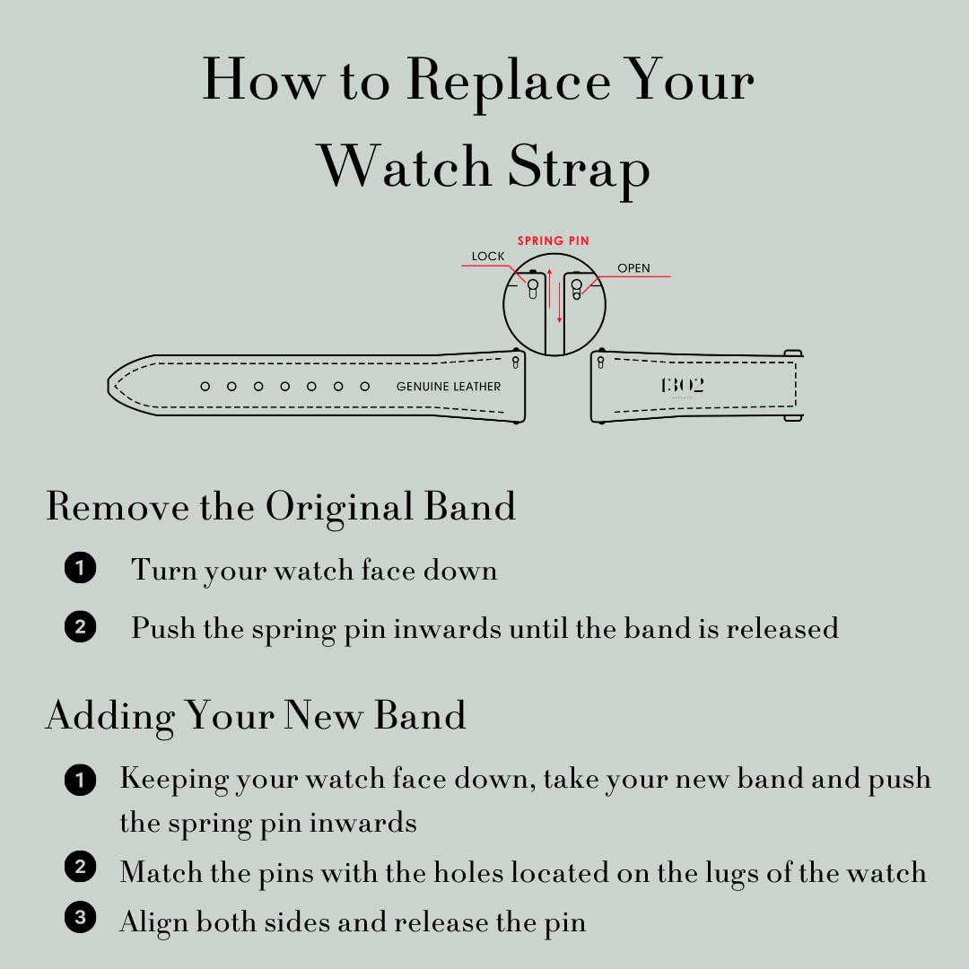 1302 Leather Watch Bands for Women and Men, Quick Release Watch Band, 12mm,14mm,16mm,18mm,20mm and 22mm Easy Interchangeable Strap (Nude/Rose Gold Buckle, 16mm)