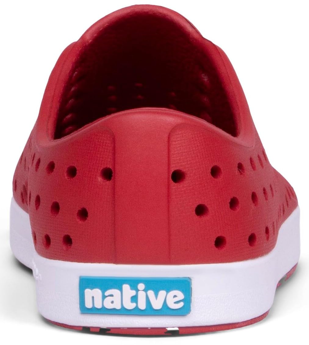 Native Shoes Unisex-Kids Jefferson Sneakers, Ruby Red/Shell White, 7 Toddler