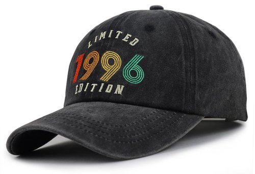KKMKSHHG 30th Birthday Decorations for Women Men, Limited 1996 Edition Baseball Cap, 30th Birthday Gifts for Her Him Son 30 Year Old Man Woman, 30 Year Old Hat Black