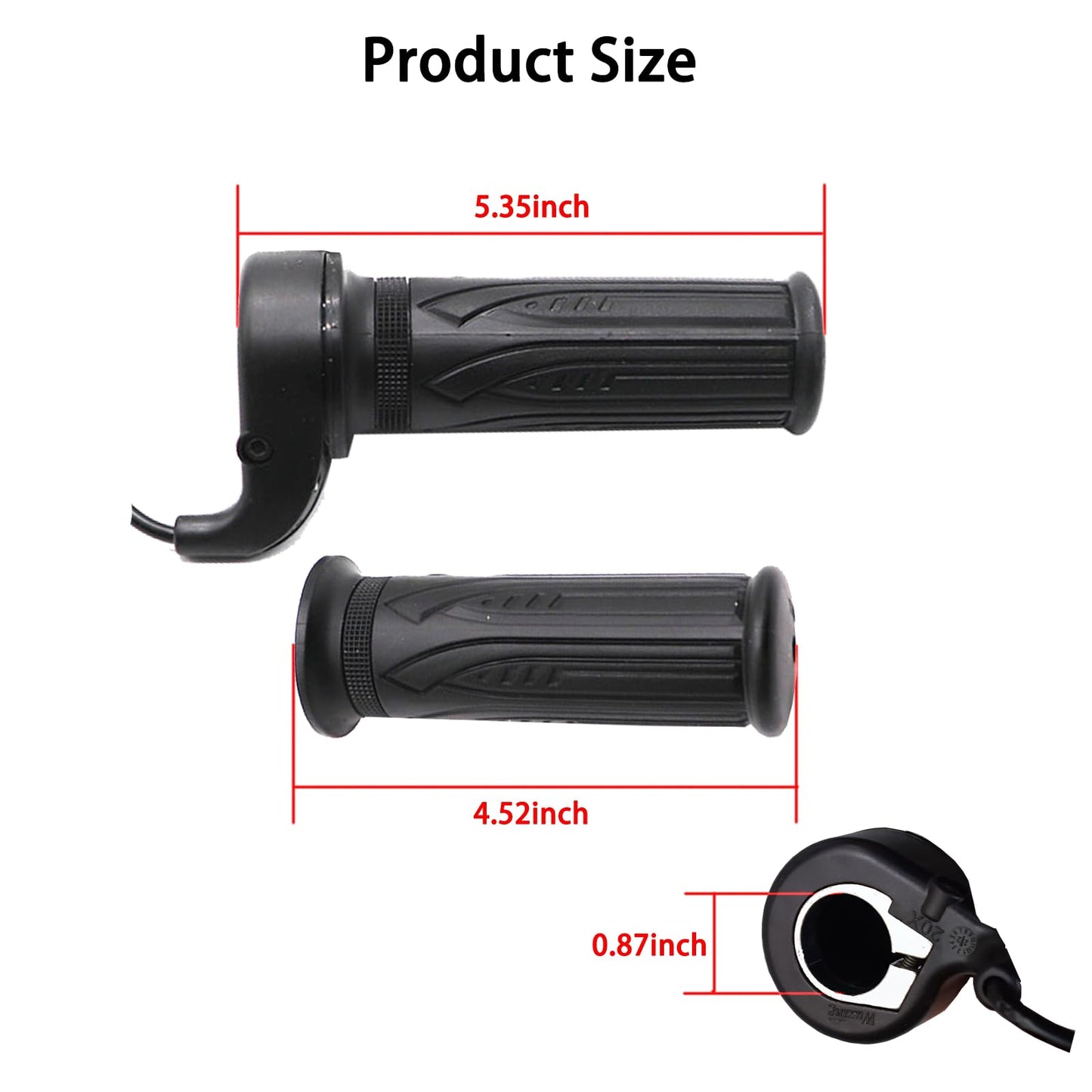 WUXING 20X Full Twist Throttle，Throttle for Electric Bike,Full Right Hand Grip Throttle