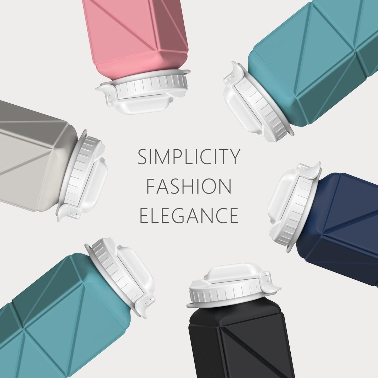 BEAUTAIL Collapsible Water Bottles 720ml 24.3oz, Foldable Portable Water Bottle, Lightweight Reusable Leakproof for Travel Camping Hiking Cycling Yoga Sports Outdoor School Office Gym, 1 Pack, Green