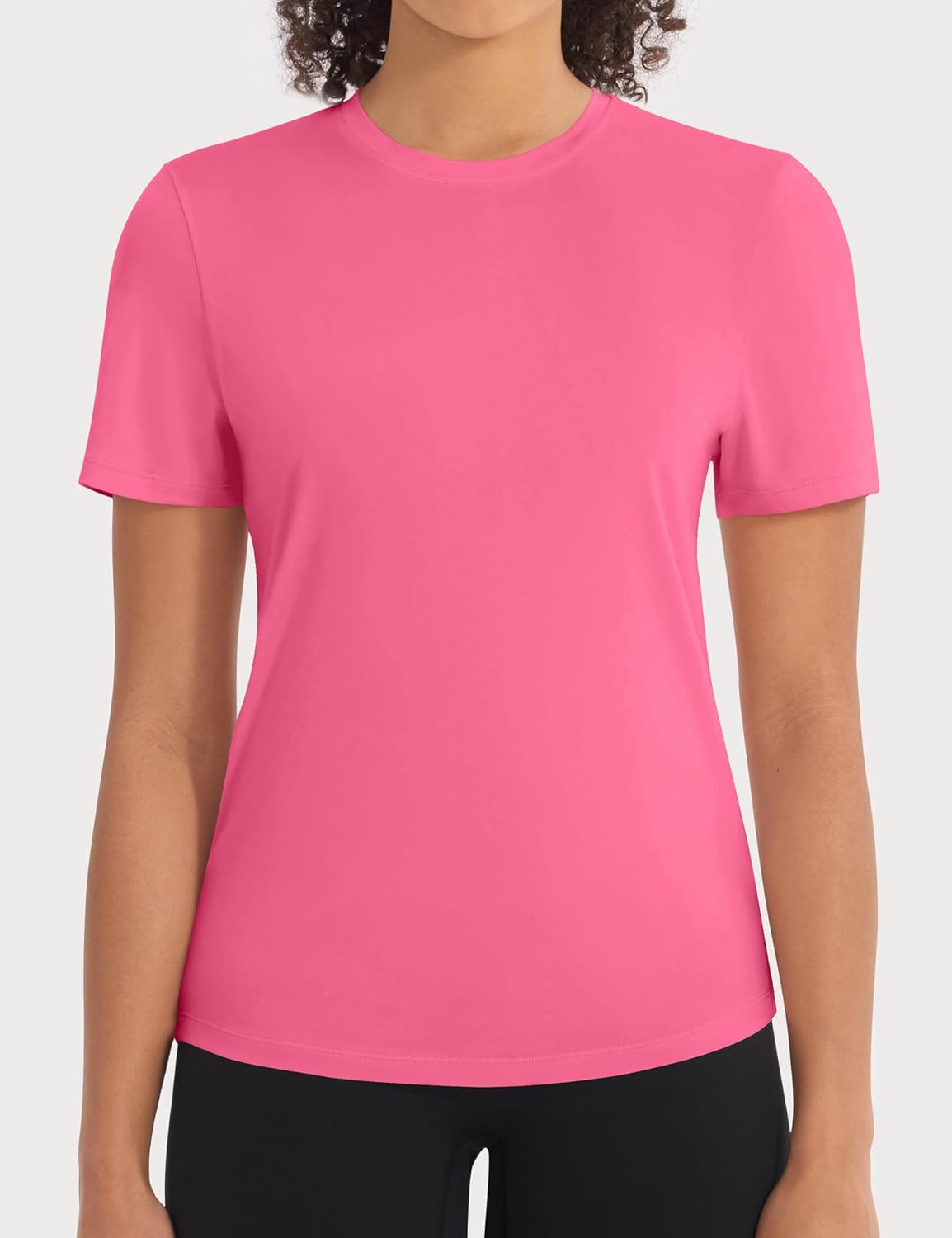 Skiennix Workout Tops for Women - Crew Neck Dry Fit Athletic T-Shirts | 5 Pack for Gym & Yoga Fitness
