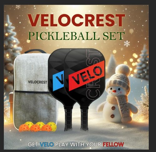 Pickleball Paddle Set of 2 Lightweight Paddles with Carbon Fiber Material and Fiberglass Finish Pickle Ball Rackets 2 Pack with 4 Balls, 1 Bag, Pickle Ball Paddle for Men and Women & Kids