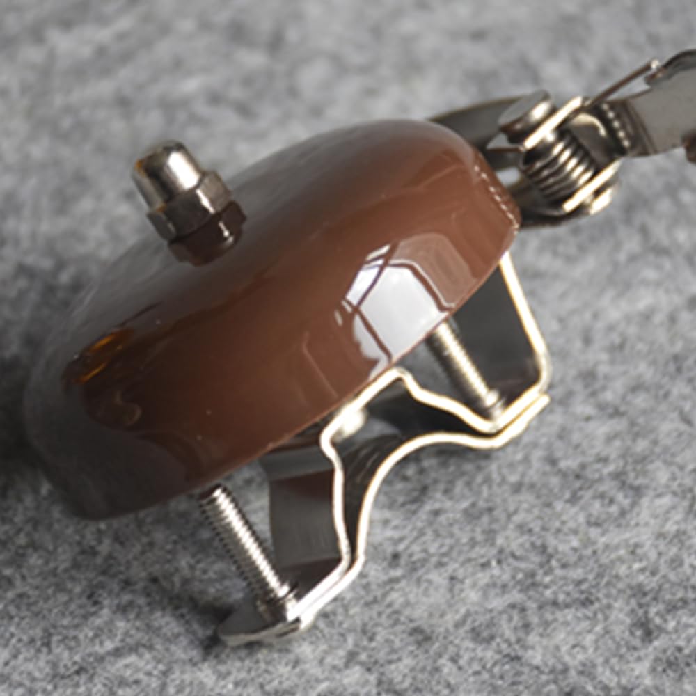 BBxunsless Bicycle Retro Bell Leisure Bicycle Dial Bell Aluminum Silver Gold Coffee Brown Bicycle Bell Bicycle Bell (Coffee)