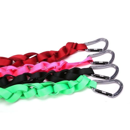 Rock-N-Rescue 20-Foot Webbing and Carabiner Combo - Heavy-Duty Tubular Nylon, Made in USA, Rock Climbing, Firefighter, and Rescue Gear (Neon Green)