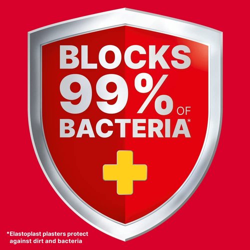 Elastoplast Extra Flexible Fabric Plaster Strips (40 Pieces) - Breathable, Large Plasters