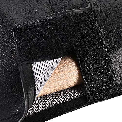 32" Black Leather Billiard Cue Case - Holds 1 Butt & 1 Shaft
