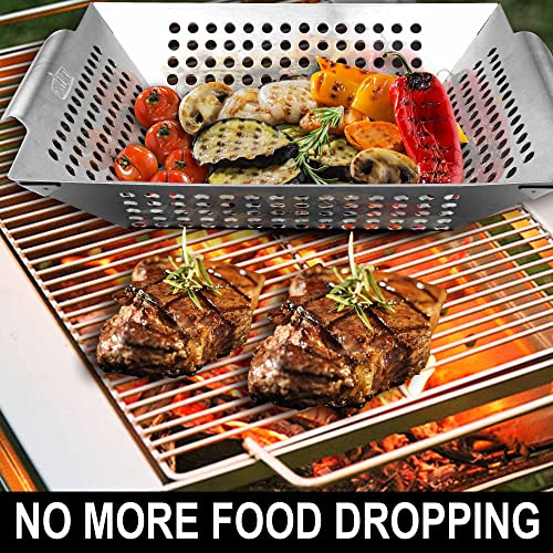 GRILLART Heavy Duty Large Stainless Steel Grill Basket for Vegetables - Variation 12