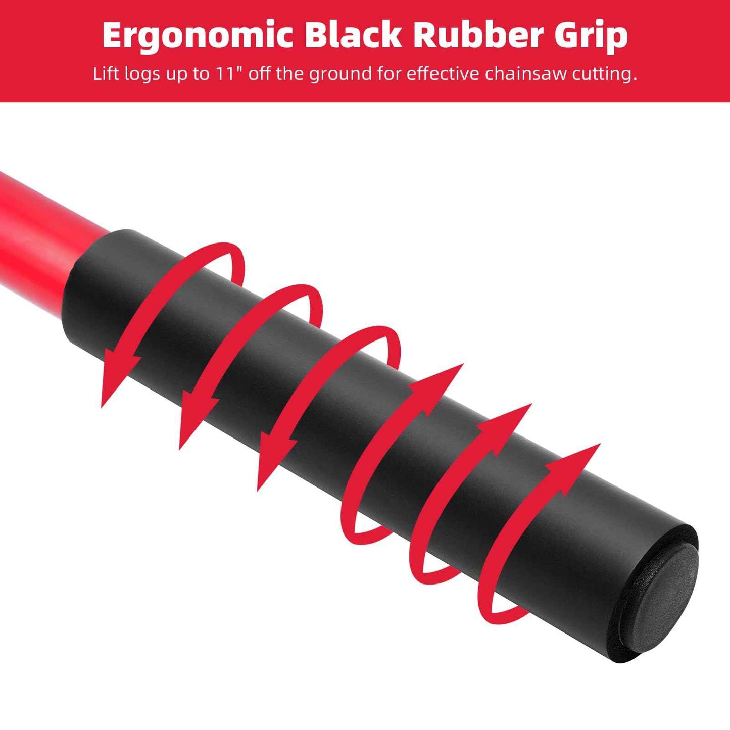 Teodute 51.18"" Timberjack Log Lifter, Adjustable Log Roller Cant Hook,Heavy-Duty Carbon Steel Log Jack for Rolling and Raising Up The Logs,Log Roller Tool, Black