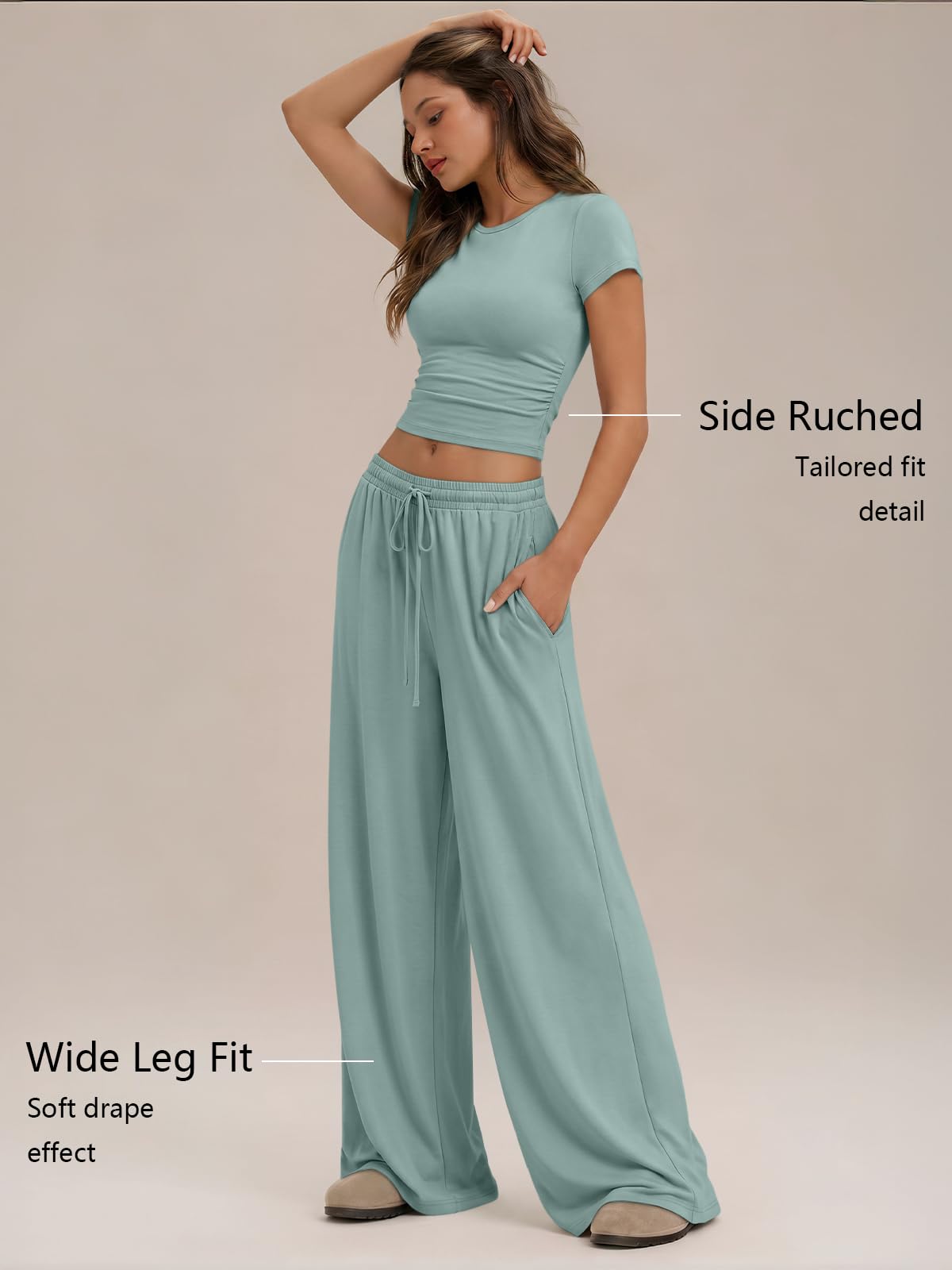 Trendy Queen Womens 2 Two Piece Set 2026 Summer Workout Vacation Gym Clothes Spring Fashion Lounge Matching Airport Travel Outfit Resort Wear Fitness Athleisure Clothing