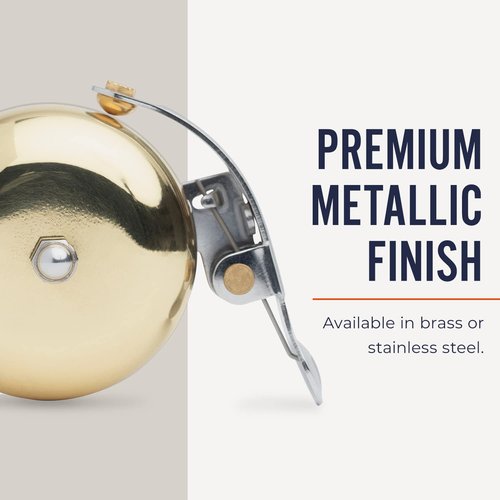 Thousand Pennant Bike Bell for Cycling, Brass - Fits Most City Bikes, Mountain Bikes and Road Bike Handlebars