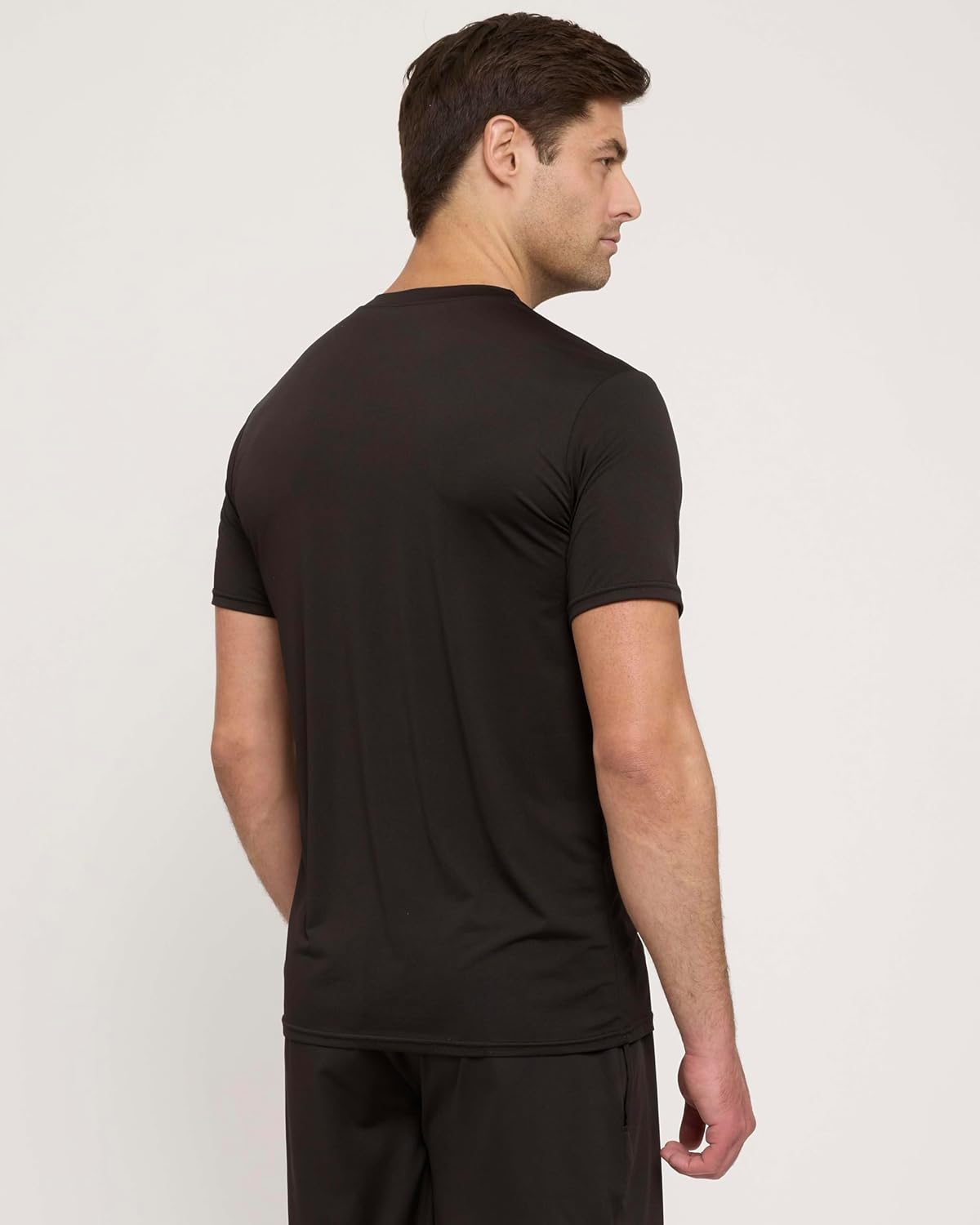 Real Essentials Men's Dry-Fit Short Sleeve Crew Neck T-Shirts - 5 Pack for Gym & Fitness