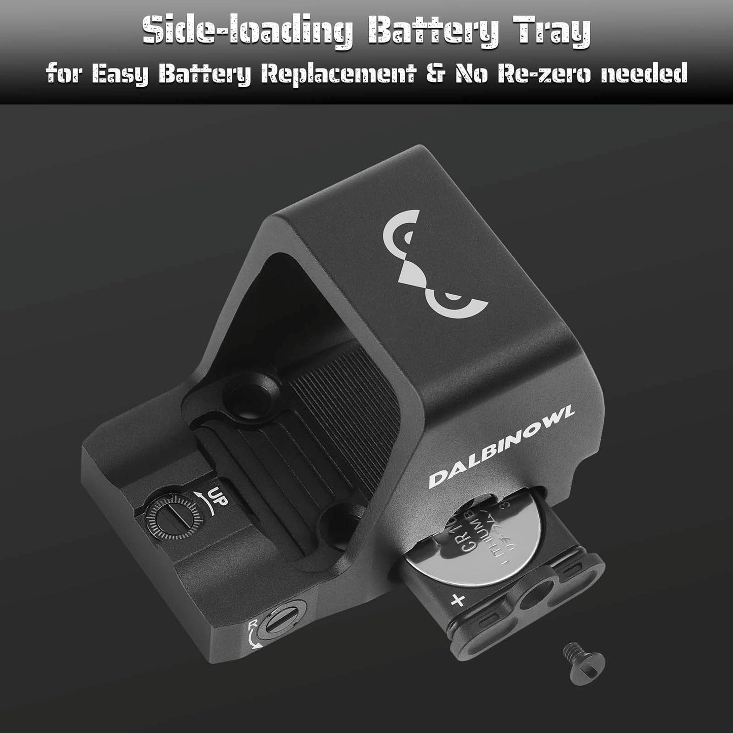 DALBINOWL TYTO-G Green Dot Sight for RMR Footprint 2.5 MOA Motion Awake Open Reflex Sight 1x24.5mm Lens Aluminum Pistol Optic for Full-Sized Handguns