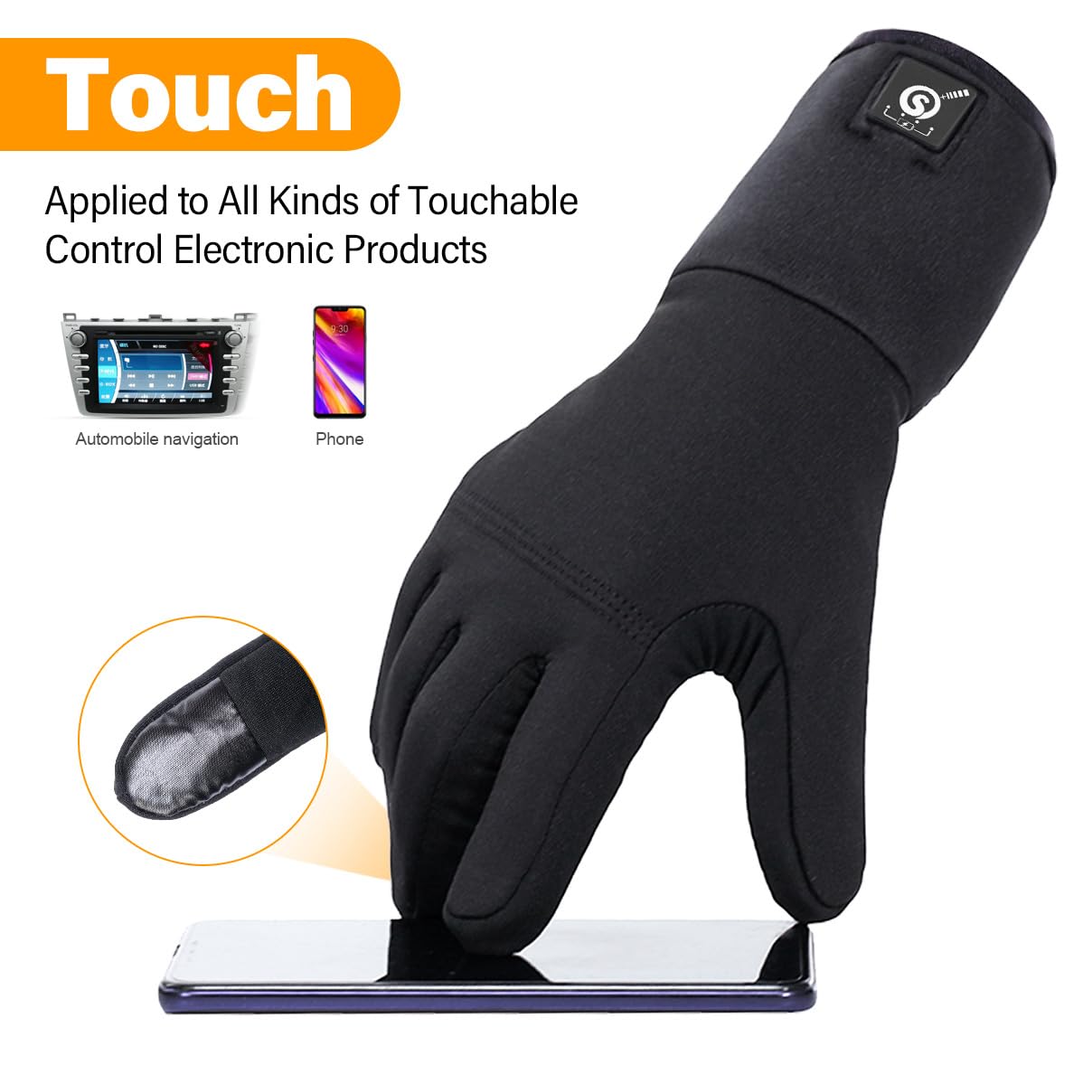 DAY WOLF Heated Glove Liners Electric Gloves for Men Women Rechargeable Battery Hand Warmer for Winter Sports Snow Biking Riding Skiing Cycling Hunting