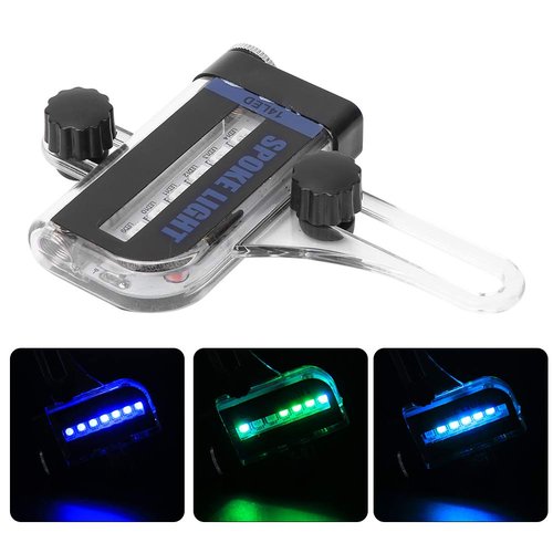 Keenso Mountain Bike Spoke Lights, Dual Side 14LED RGB Rechargeable Mini LED Wire Lamp for Night Riding Safety and Commuting