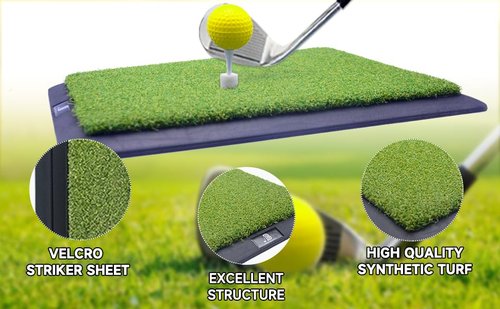 Golf Swing Mat - Golf Practice Mat - Golf Training Mat - Premium Artificial Turf, Swing Path Feedback, Training Mat - Aid for The Beginner to The Advanced Golfer