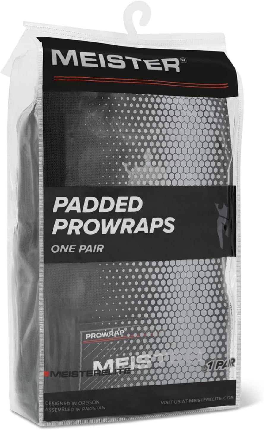 Meister Padded ProWraps | Inner Hand Wrap Gloves for Enhanced Protection - Black (Pair)