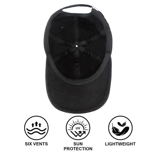 Funny Hats for Men Women, Funny Gifts Hang in There It Gets Worse Embroidered Letters Adjustable Cotton Baseball Cap Black
