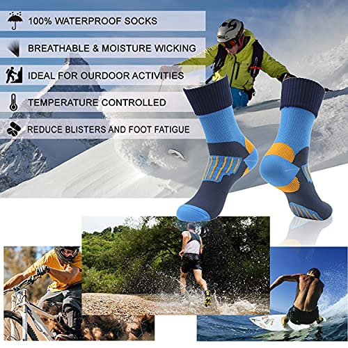 RANDY SUN Waterproof Socks Unisex Small 1 Pair Blue Hiking Trail Running Kayaking