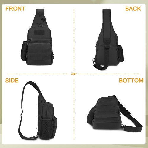 BAIGIO Sling Bag Tactical Military Chest Bag Crossbody Shoulder Bags for Men Women, Cross Body Pack Backpack for Traveling Cycling Sports Climbing Hiking