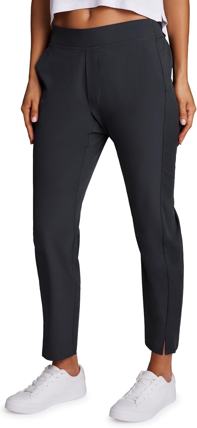 RBX Women's Ankle Pants - Quick-Drying, Lightweight Stretch Flat-Front Design | Perfect for Active Wear