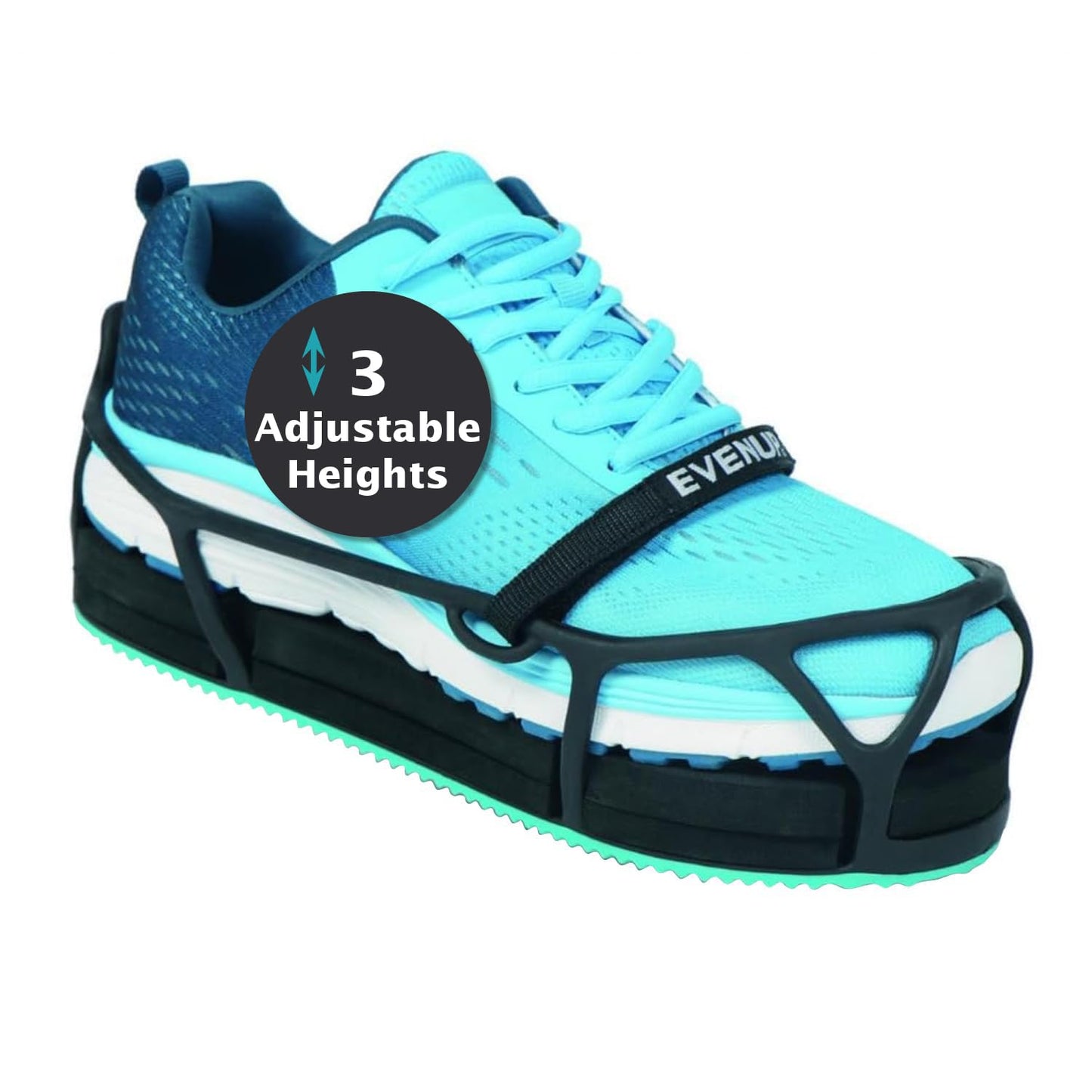 EVENup - Shoe Lift for Walking Boot I Adult Size Medium I Shoe Balancer for Use with Fracture Boots or Leg Length Discrepancy I 3 Adjustable Heights for Gait Improvement I Shoe Leveler, Shoe Riser