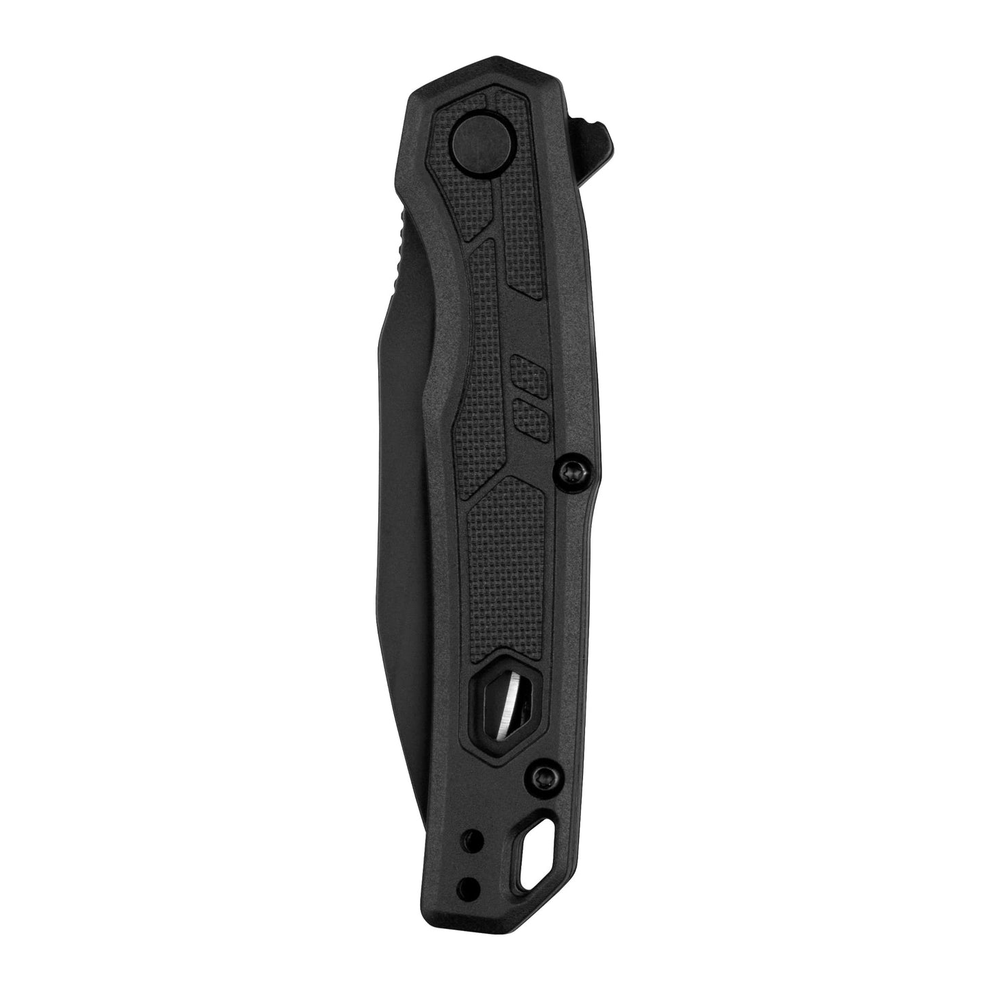 Kershaw Appa Pocket Knife, All-Black, 2.75 Inch Steel Reverse Tanto Blade, EDC with Assisted Opening, Reversible Pocketclip, Everyday Carry Pocket Knife for Men and Women
