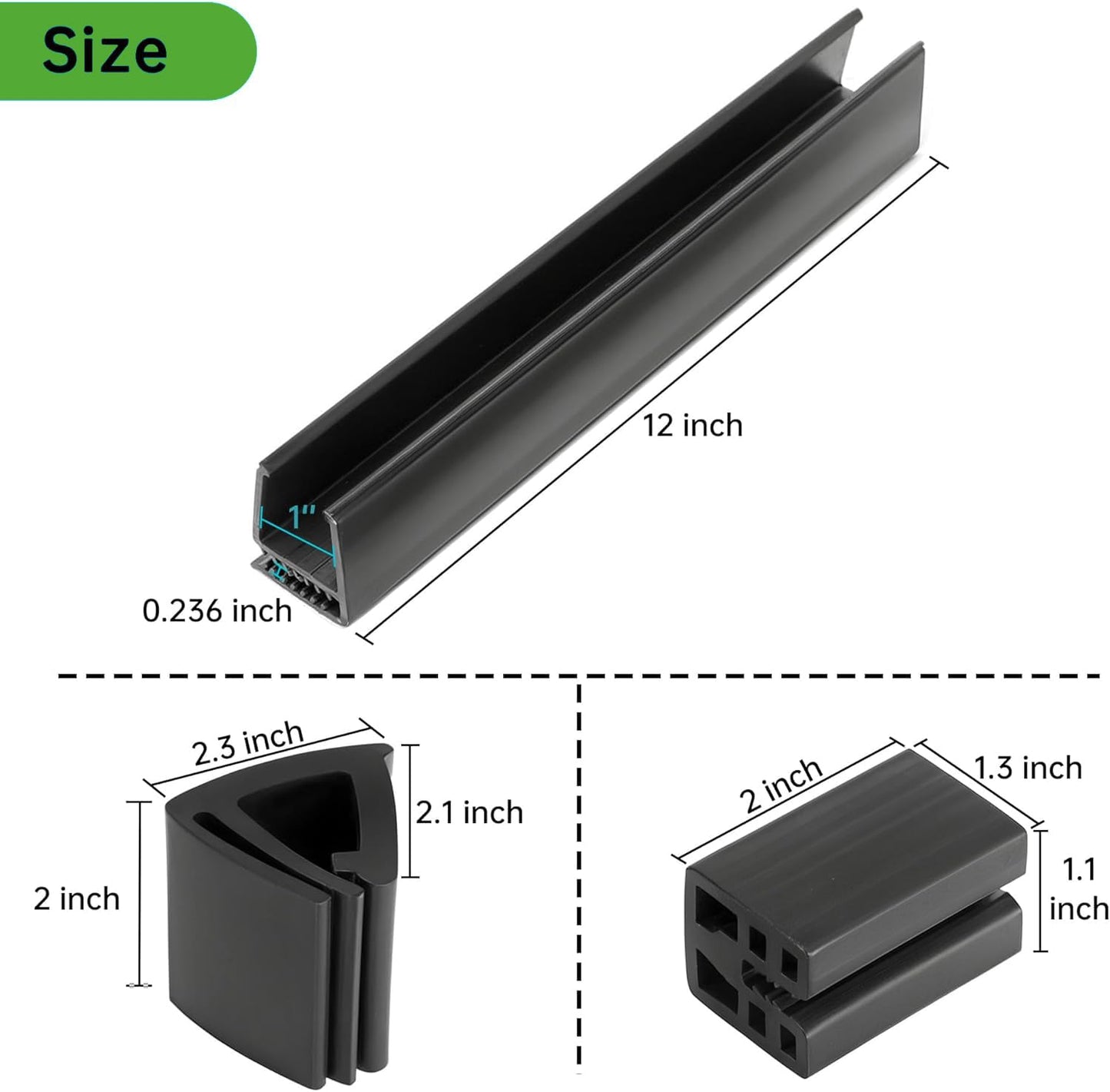 10L0L Golf Cart Windshield Mounting Clip Kit for Club Car Precedent & Yamaha G29, Includes Windshield Sash & Bottom Clips, Retaining Clips for 1" x 1" Tube, OEM 101444101 102005801 102163001
