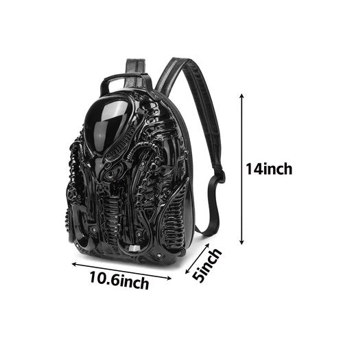 LHNRHZI Men and Women Cool Xenomorph costume backpack PVC alien backpack Outdoor