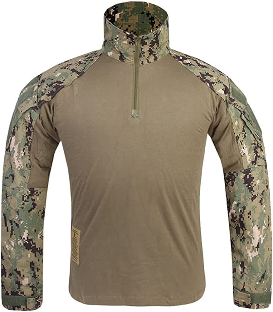 EMERSONGEAR Men's Tactical Shirt,Airsoft Combat Army Paintball Quick Dry Long Sleeve BDU T-Shirt Top