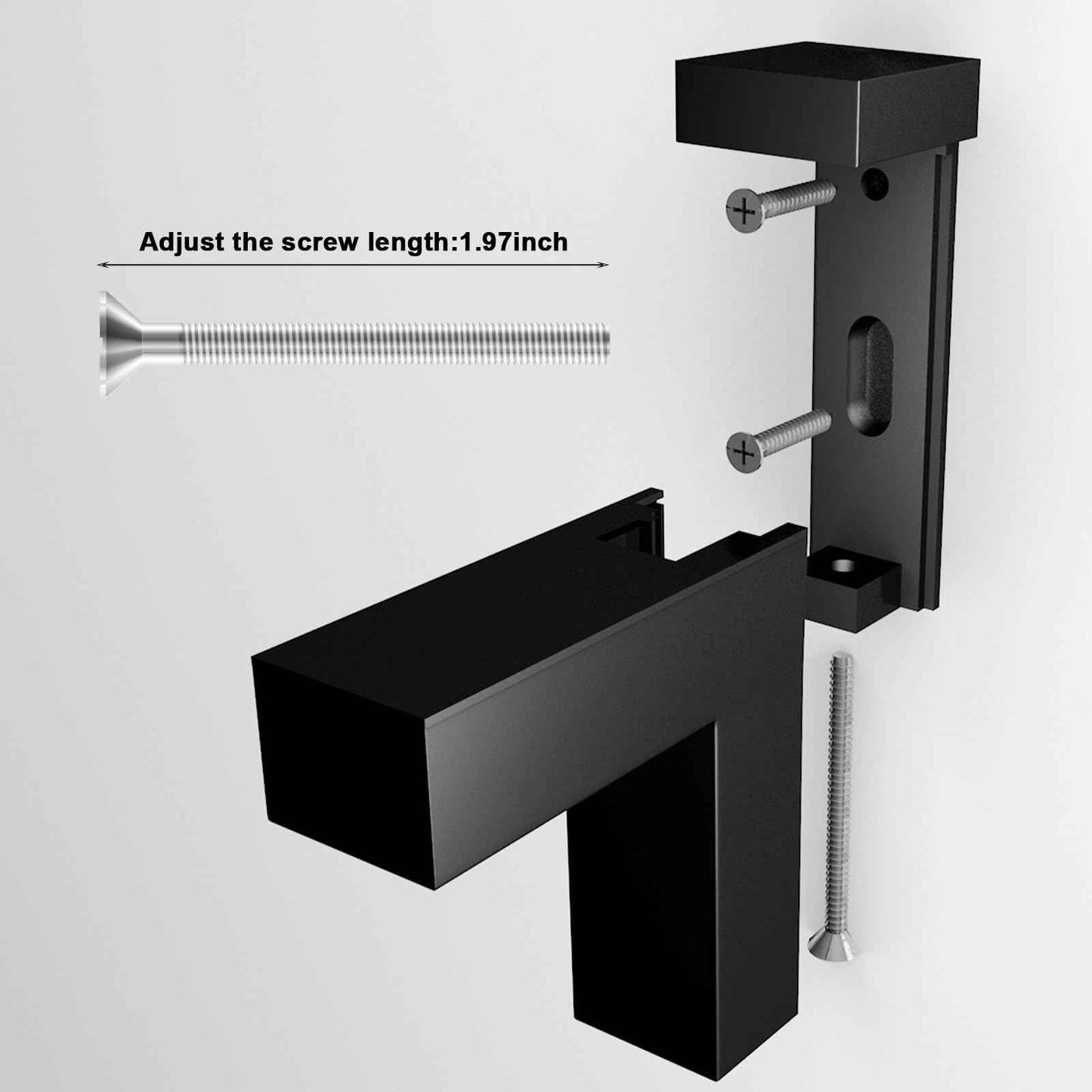 Floating Wood/Glass Shelf Bracket 4 Pcs Glass Shelves Mounting Brackets for 3~28mm Glass Clamps Clip Support Hardware for Wood Shelving, Home Deco, Bathroom Accessories, Cabinets Doors