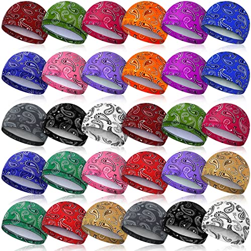 Retisee Cooling Skull Caps 30 Pack - Breathable Helmet Liners for Cycling & Outdoor Activities
