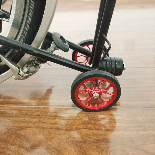 Large Easy Wheels for Brompton Folding Bike,easywheel diameter 80 mm (gold)