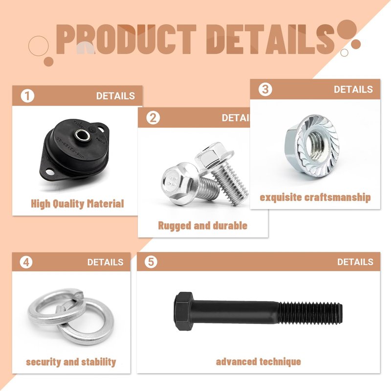 CLUBRALLY Golf Cart Rear Arm Front Bushing Mounting Kit, Applicable to 1996-Up Yamaha G&E G16,G19,G20,G21,G22,G23,27,G28,G29 Drive Alternate OEM#JN6-F2123-00-00/JN6-F2123-10/JN6-F2123-20-00