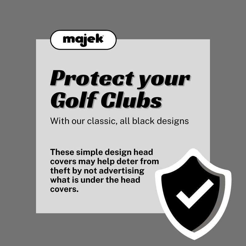 Black Golf Zipper Head Cover Driver 1 Headcover Neoprene Traditional Plain Protective Cover Fits Drivers up to 460cc for Golfing Buddies
