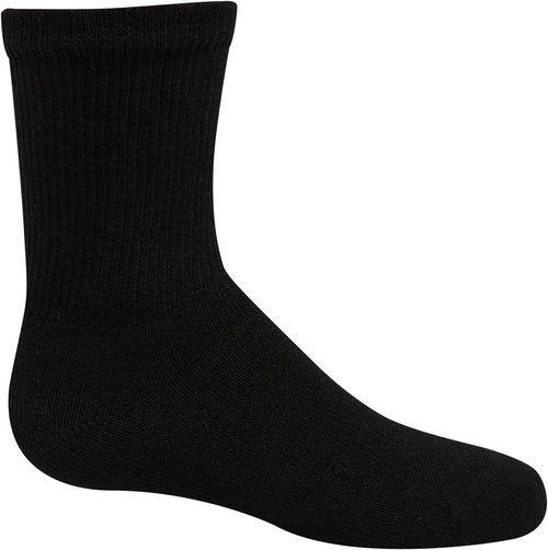 Hanes Boys Socks - Moisture-Wicking Crew, Ankle & No Show Stretch-Cotton | 12 & 14 Packs, Black & White