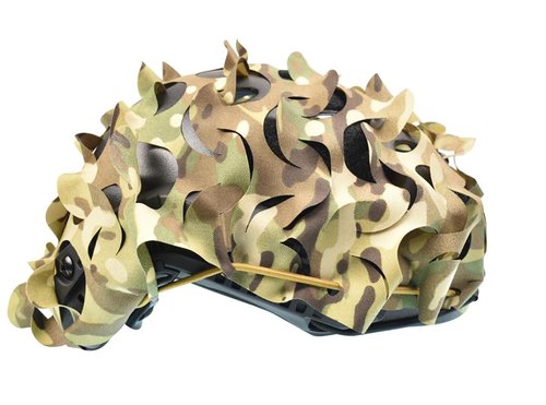 Cutting Type Breathable Mesh Tactical Helmet CoverTactical Fast Helmet Cover in Size M/L (Camo)