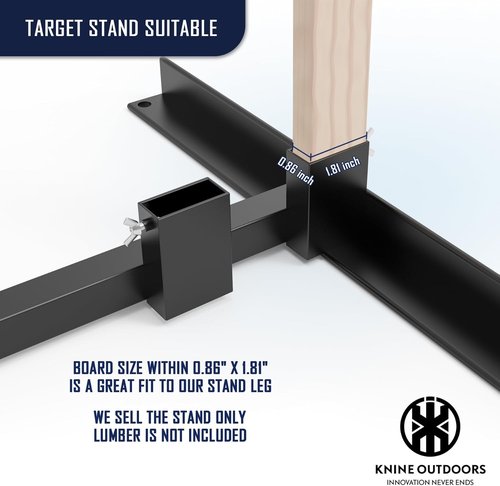 KNINE OUTDOORS Shooting Target Stand - Durable Adjustable Base for Paper Targets | H Shape, 2 Pack