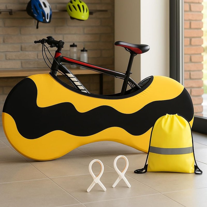 QAZXCDEW-Bicycle Covers Stretchy Bike Wheel Cover With Special Storage Bag And Auxiliary Clip Dustproof And Washable Suitable For 24-28 Inches Mountain Bike, Road Bike Mtb Bikes