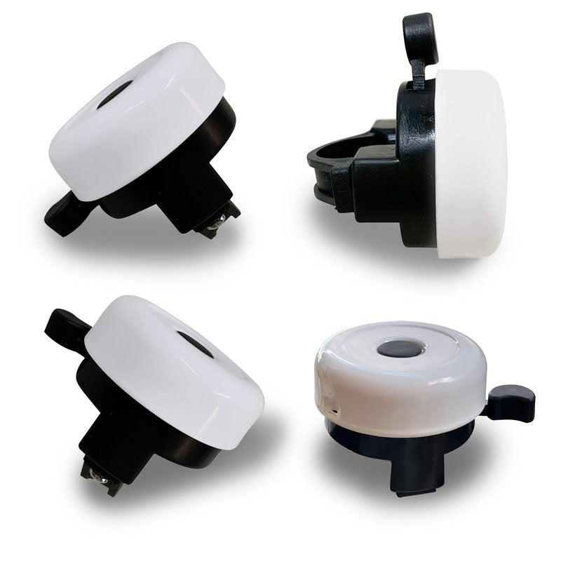 Zylvro Bike Bell, Loud Crisp Clear Sound, for Electric Dirt Bicycle, Classic, White