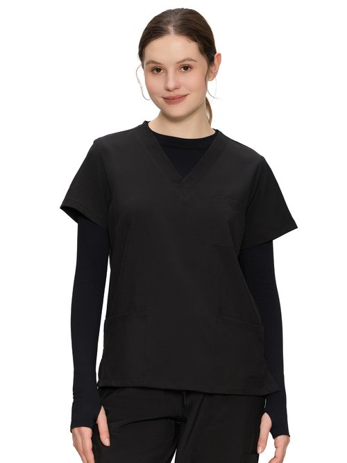 Long Sleeve Workout Tops for Women, Compression Shirt, Sports Running Shirt Breathable Athletic Top Slim Fit, Black, M