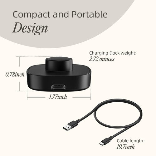 SOFTGAS Smart Ring Charging Size 7, Compatible with O-ra Gen3 Charger, Fast Charging Dock and USB-C Cable, Charger for Smart Ring (Black)