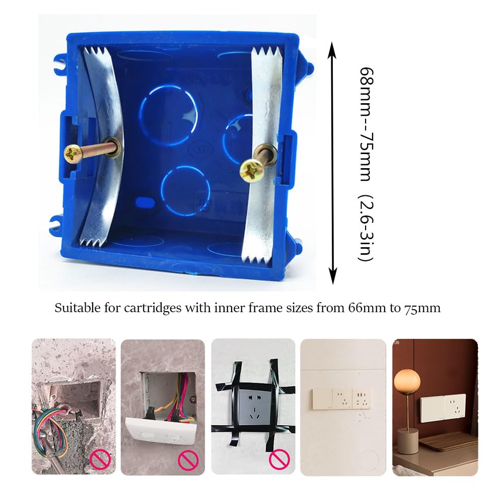 20Pcs Concealed Box Repairer Wall Box Repairer 86 Shrapnel Restorer Repair Loose Electrical Outlets and Switches/Repair Stripped or Damaged Electrical Wall Boxes (A, 20)