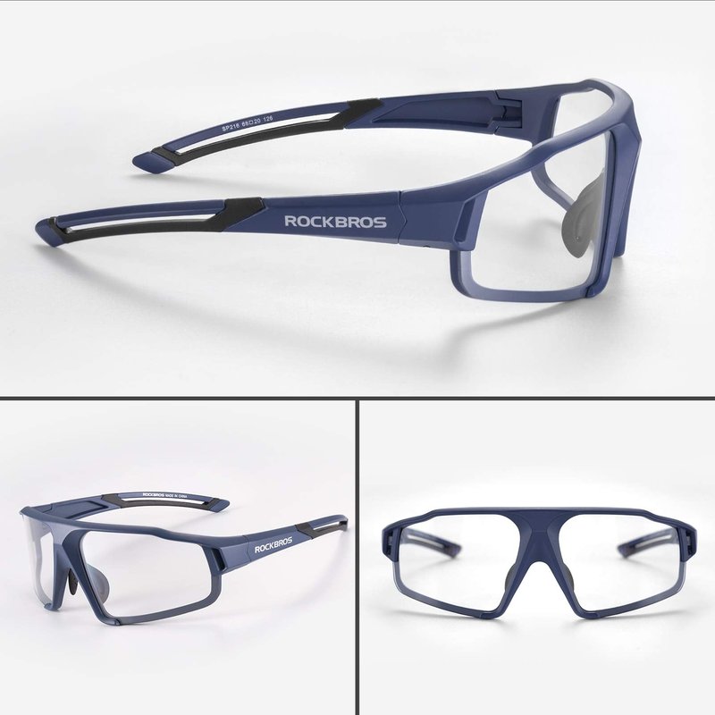 ROCKBROS Photochromic Cycling Glasses for Men Cycling Sunglasses Clear Safety Road Mountain Bike Bicycle Glasses