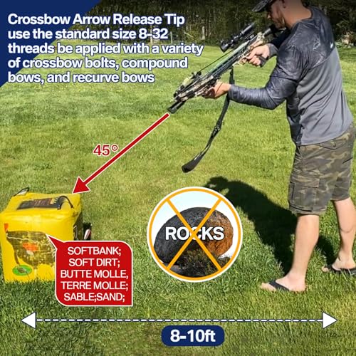 Crossbow Bolt Decocking Head - 2 Pack, Blue Release Tips