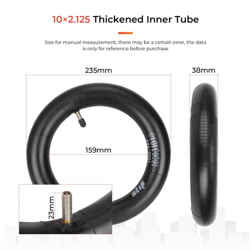 LUCK4U (2-Pack) 10x2.125 Replacement Inner Tubes with straight valve for Ninebot F30 F20 F25 F40 Scooter for 10 inch Scooter