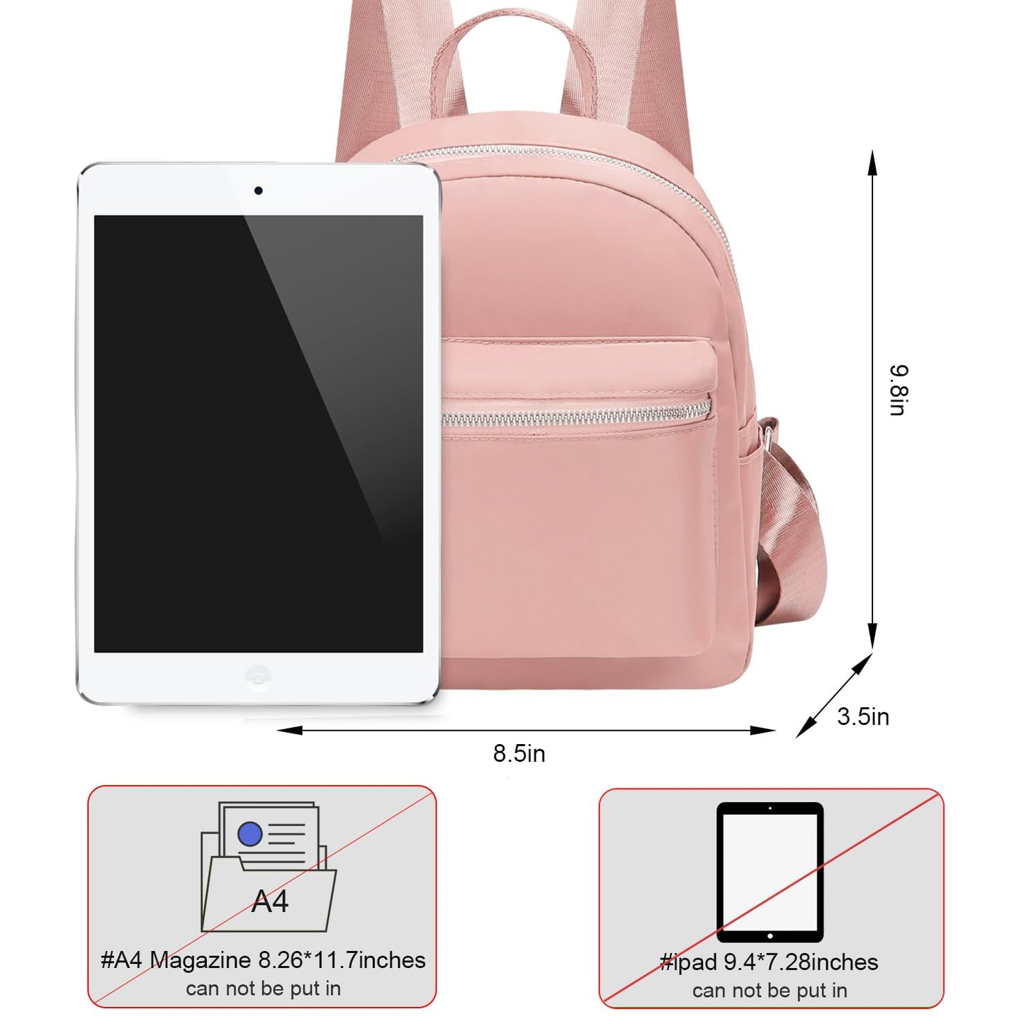 Etercycle Mini Backpack Purse for women, Small Backpack Purse, Shoulder Bag for Travel (Pink)