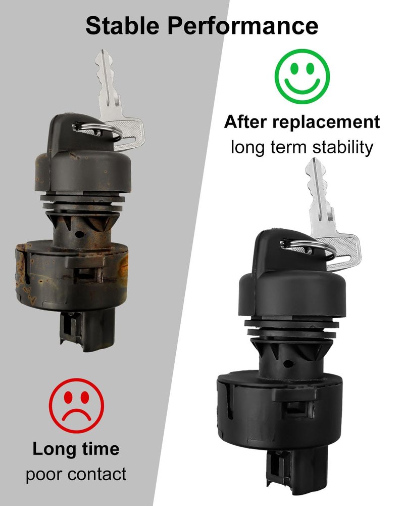 Vaticas Golf Cart Ignition Key Switch Fit for Yamaha G22 G29 Drive 2 Electric and Gas Golf Cart Replace JW1-H2510-00 JU2-H2510-20 JU2-H2510-10, Starter Ignition Switch with 2 Keys
