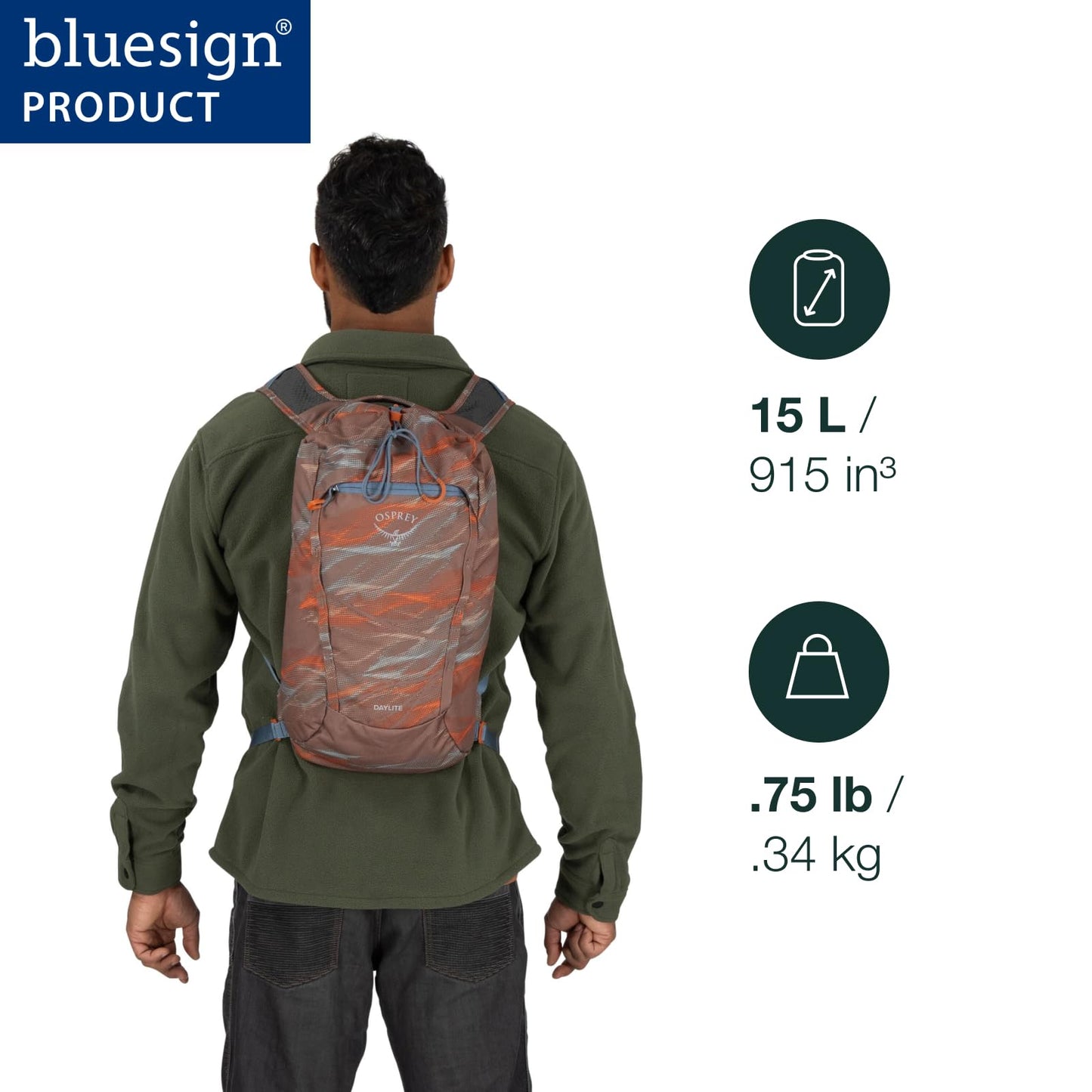 Osprey Daylite Cinch Backpack, Tumbleweed Yellow/Tunnel Vision
